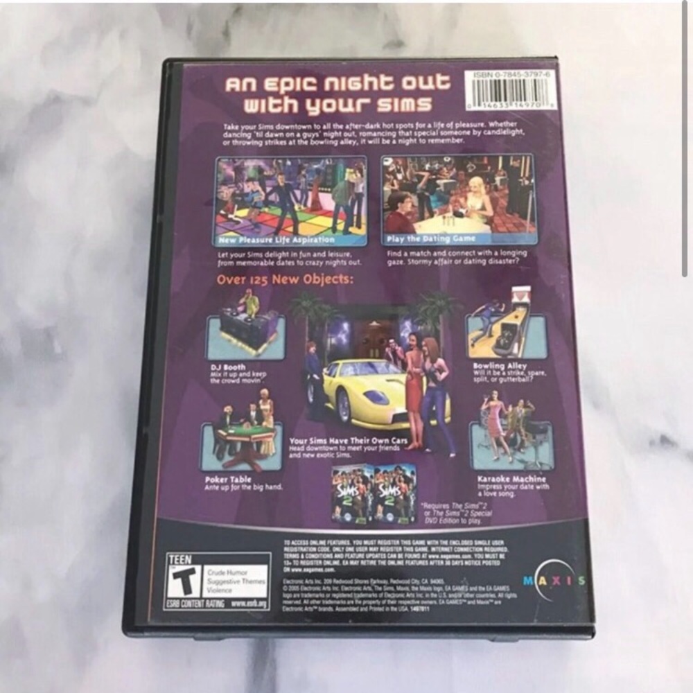 π3for$12π The Sims 2 Hot Date Nightlife Pack PC CD Game Discs - Picture 4 of 5